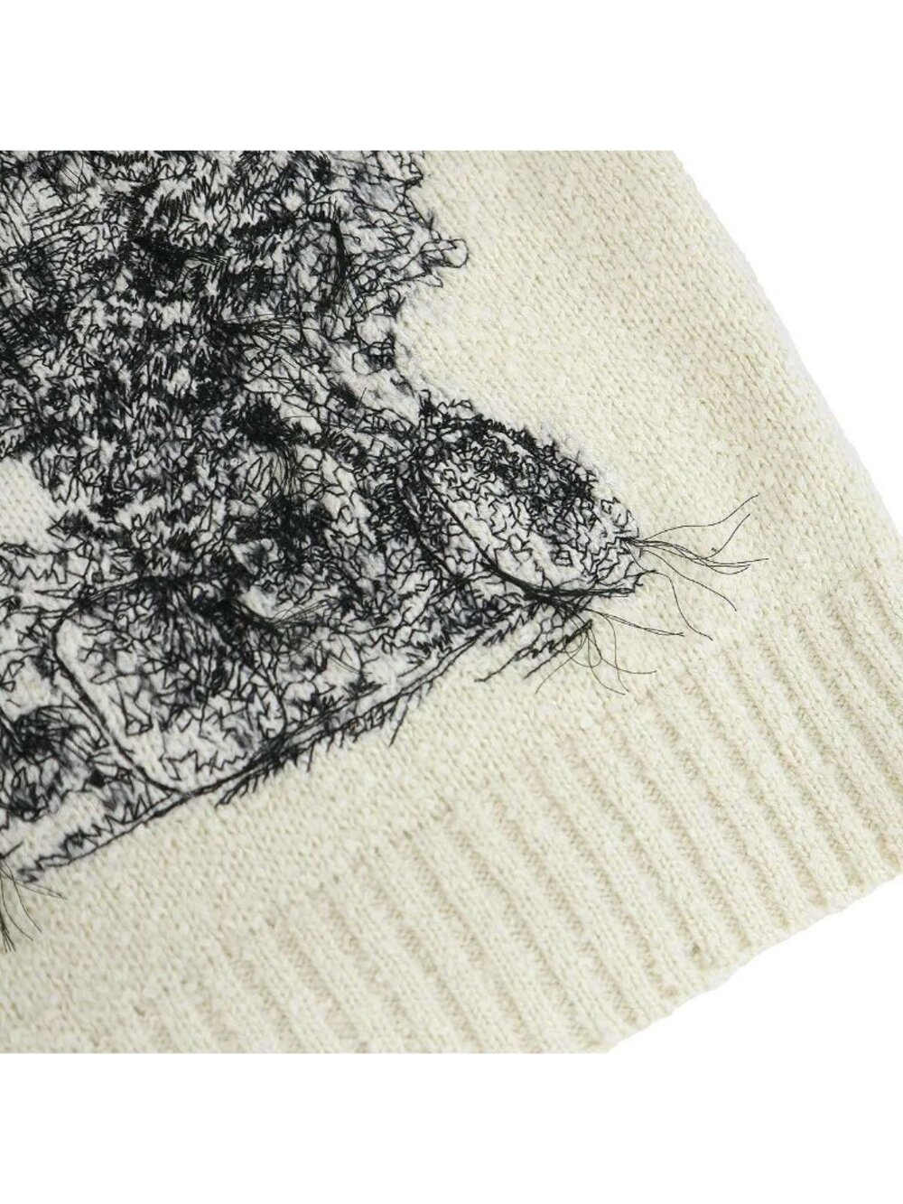 Dior Toile de Jouy Scottish Blend Knit Sweater Ivory Black - Picture 6 of 9